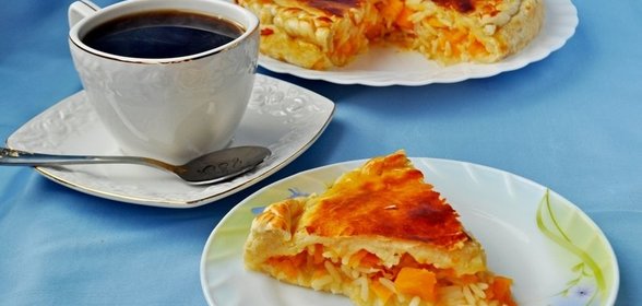 Пирог с рисом и тыквой за 30 минут