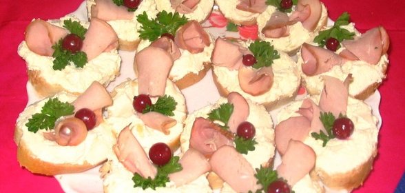 Канапе с творогом празничные
