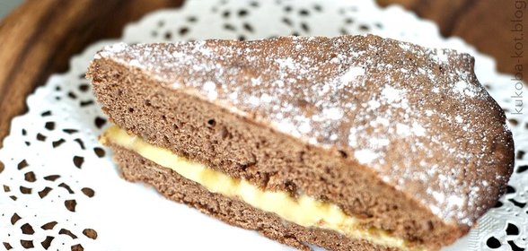 Шоколадный пирог с банановым кремом