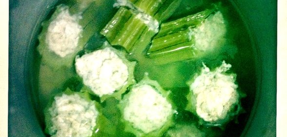 Люфа, фаршированная мясом и рисом