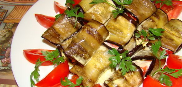 Рулетики из баклажанов