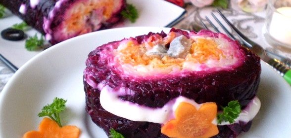 Селедка под шубой рулетом