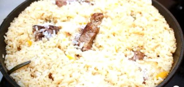 Бараньи ребрышки с рисом