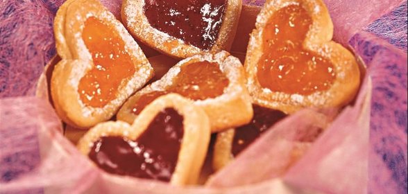 Печенье-сердечки с джемом