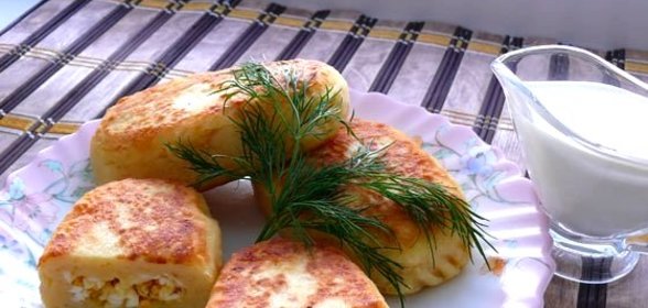 Картофельные зразы с яйцом