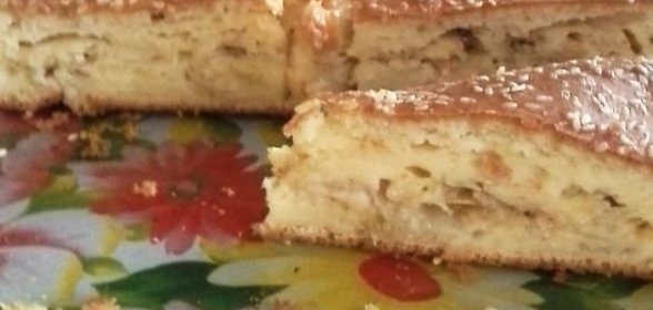 Капустный пирог с кунжутом (на кефире)