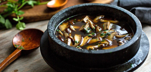 Грибной суп с тофу