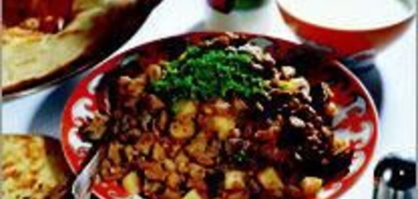 Жареные потроха (куырдак)