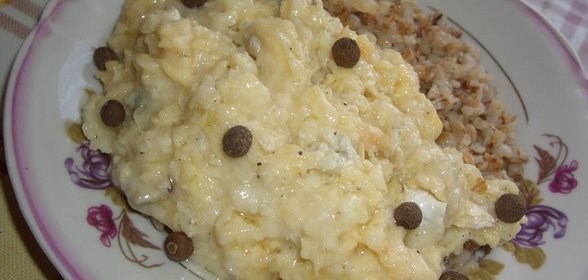 Рыба в хлебно-сырном соусе