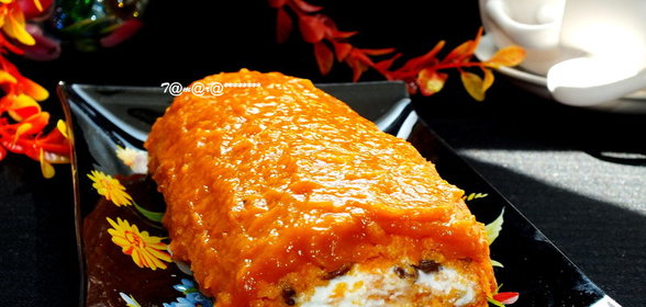 Морковный рулет с курагой