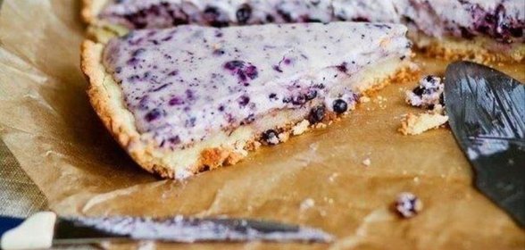 Черничный пирог с творогом