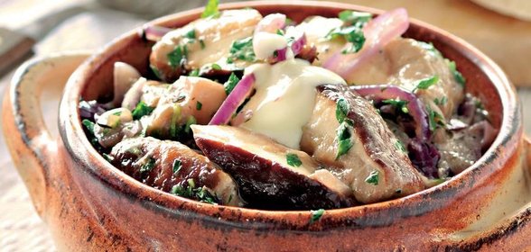 Грибная закуска в греческом стиле