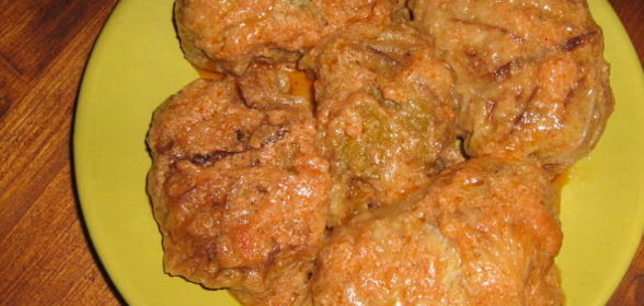 Голубцы из савойской капусты с мясо-грибной начинкой