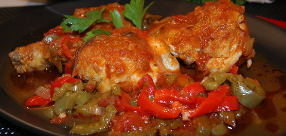 Курица каччиаторе(pollo alla cacciatora)