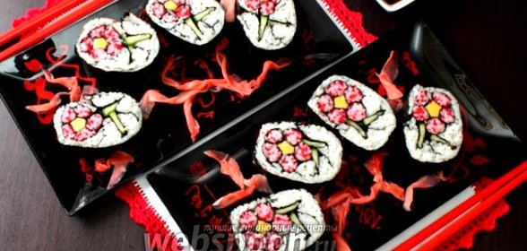 Роллы кадзари Цветок