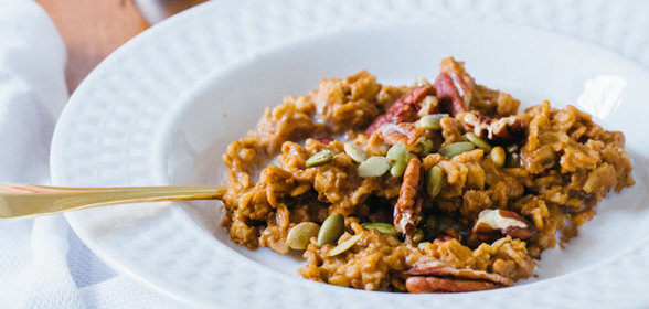 Овсянка с тыквенным пюре