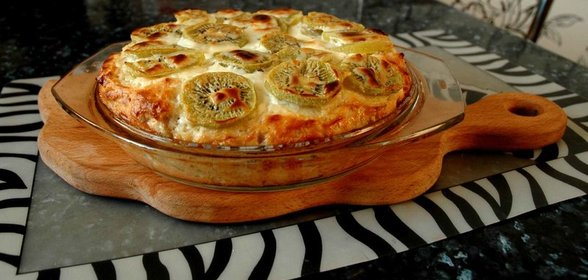 Творожная запеканка с киви
