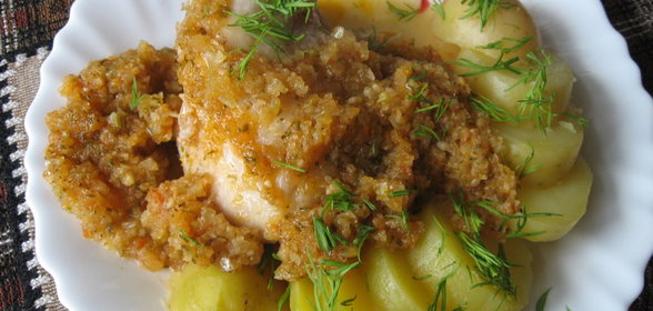 Курочка под соусом из овощей
