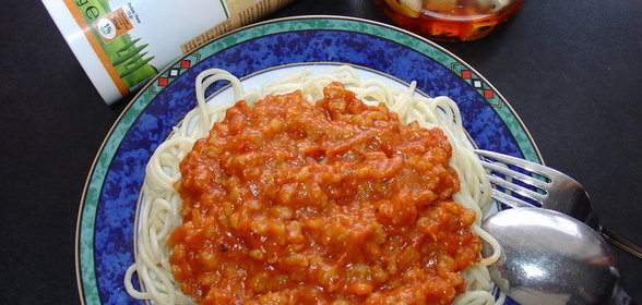 Спагетти болоньезе…с перловкой