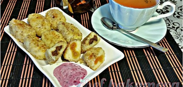 Сырники с начинкой в панировке. Видео