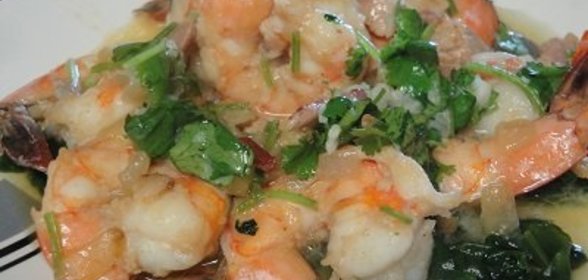 Креветки с Беконом и Шпинатом ! ! !