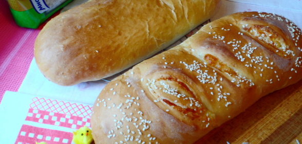 Хлебное тесто с добавлением риса Жасмин и два варианта хлеба из него