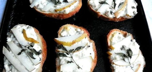 Гренки с творогом