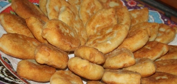 Пирожки на творожном тесте с картофелем и печенью (или как говорит моя бабушка з питрыбкою)