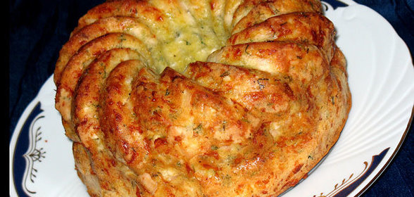 Сырный кекс с грудкой индейки и укропом