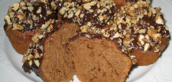 Маффины без сахара,но с ореховой пастой и лаймом