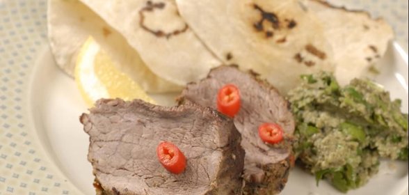 Говядина-гриль с гуакамоле