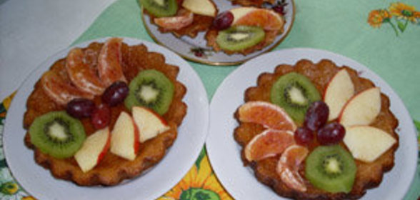 Творожные кексики с фруктами