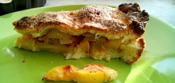 Творожный пирог с фруктами