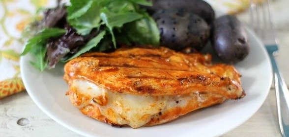 Жареная курица с сыром