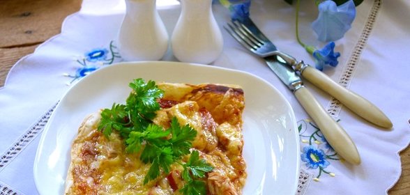 Пицца из бездрожжевого теста в духовке