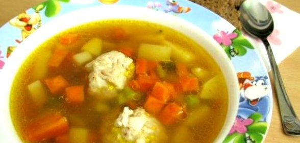 Суп из брокколи с фрикадельками