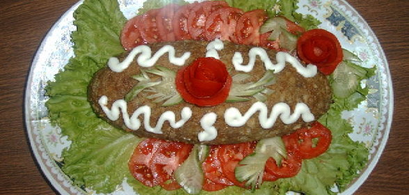 Рулет с грибами и яйцом