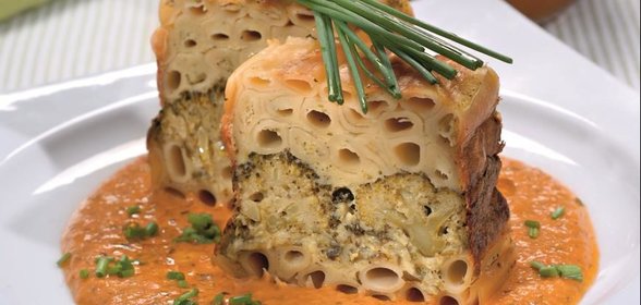 Макаронная запеканка с брокколи
