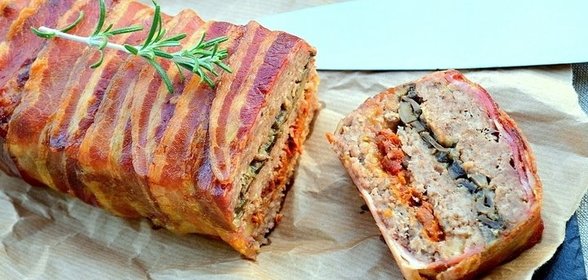 Пирог с курицей и грибами