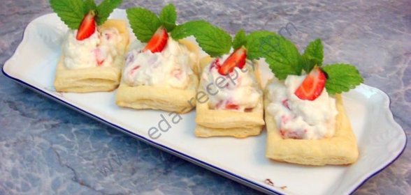 Тарталетки со сладкой начинкой