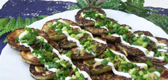 Жареные кабачки с чесноком