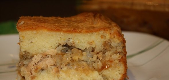 Балтийский пирог с рыбой и рисом