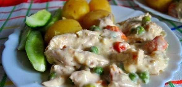 Фрикасе из курицы со сметаной