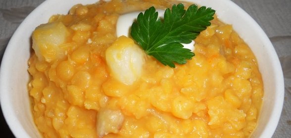 Гороховая каша с салом