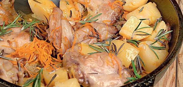 Кролик с каперсами по-сицилийски