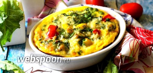 Омлет со сметаной и капустой романеско