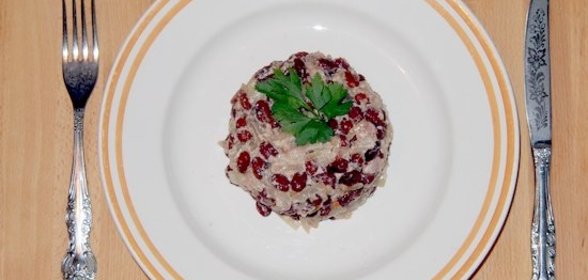 Фасолевая закуска с беконом