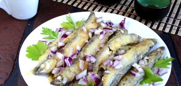 Жареная мойва в кукурузной панировке