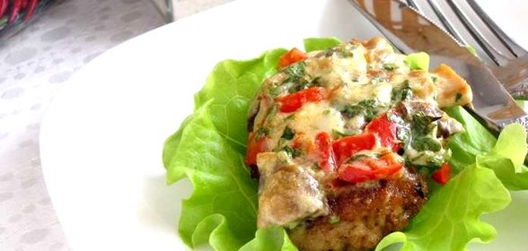 Ромштекс с сыром Дор блю и хреном