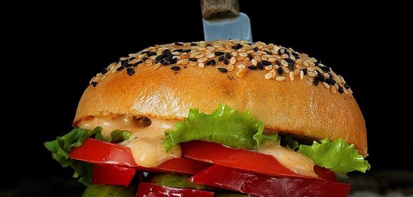 Постный бургер с гречневой котлетой